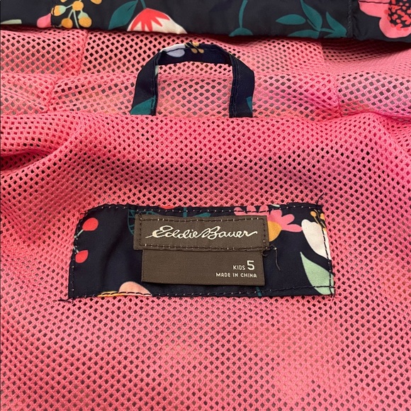 Eddie Bauer Navy Floral Spring Jacket, Size 5 - Picture 5 of 5